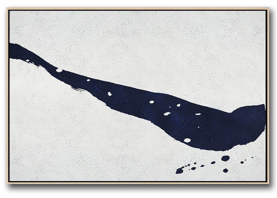 Horizontal Navy Minimalist Art #NV87C - Click Image to Close